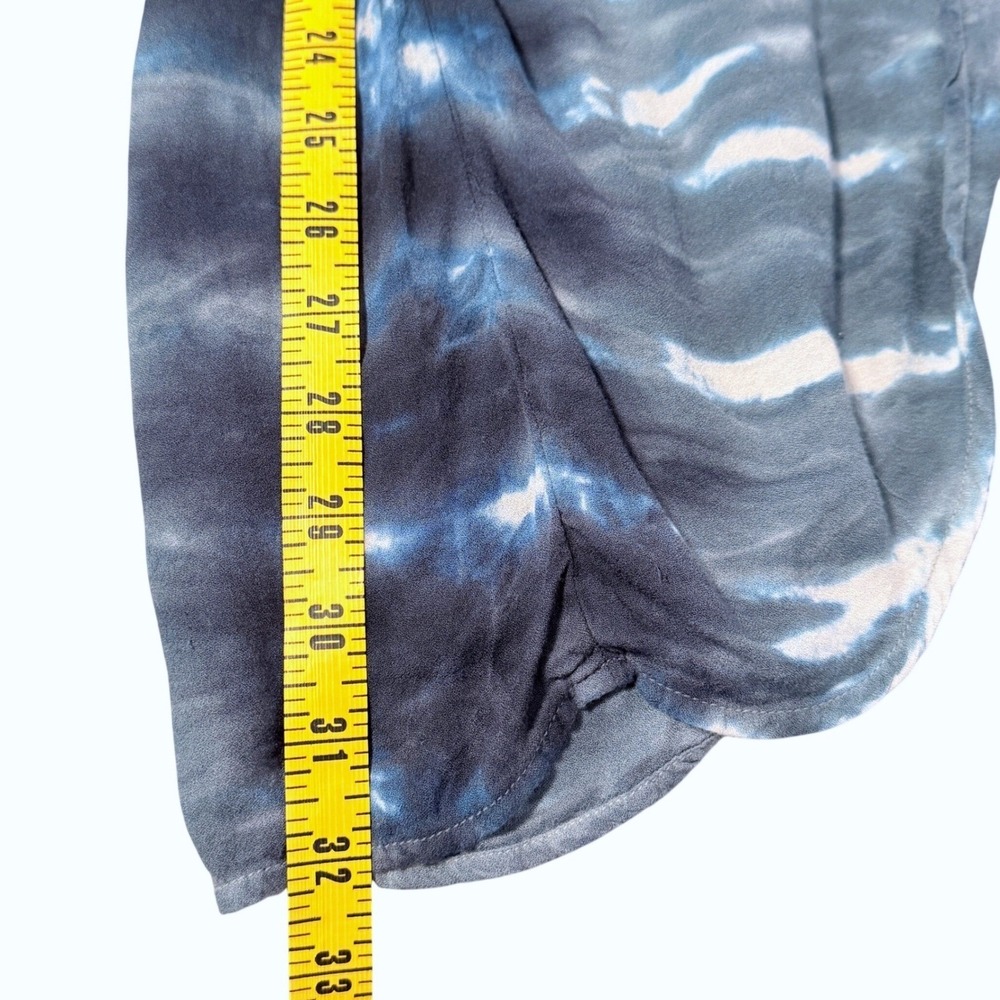 Young Fabulous & Broke Pants Womens M Blue Tie Dye Tulip Split Leg Rayon Boho - Picture 10 of 10